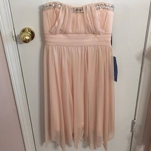 NWT strapless soft pink dress